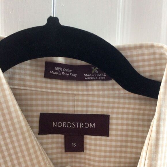 Mens Nordstrom‎ Short Sleeve Button Down Casual Shirt Size 16 - Picture 2 of 5